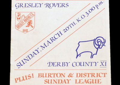 Gresley v Derby 20.03.1983 - (freindly)