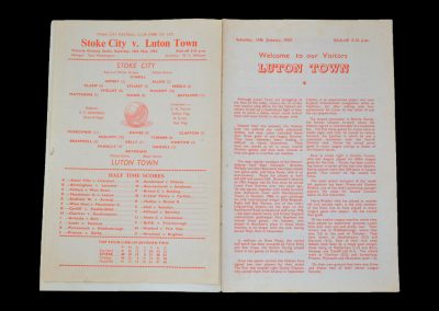 Stoke v Luton 19.01.1963 (postponed)