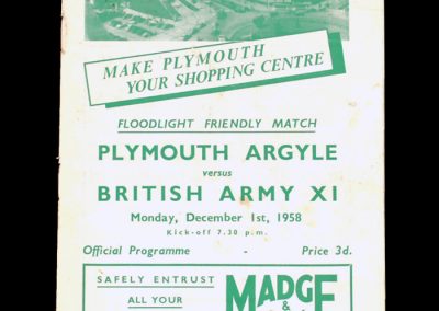 Plymouth v Army 11 01.12.1958