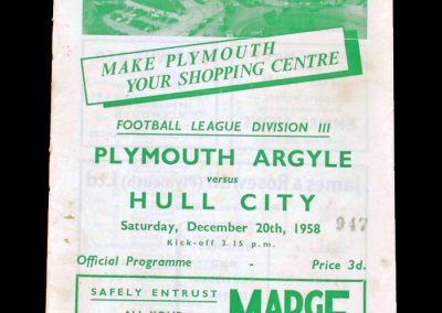 Plymouth v Hull 20.12.1958