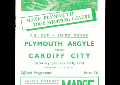 Plymouth v Cardiff 10.01.1959