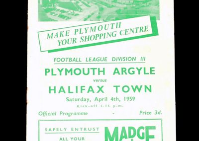 Plymouth v Halifax 04.04.1959