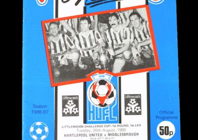 Middlesbrough v Hartlepool 26.08.1986