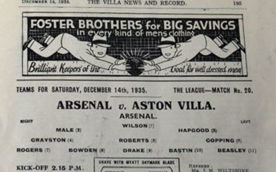 Ted Drake’s Seven: The Aston Villa v Arsenal Programme That Tells a Story