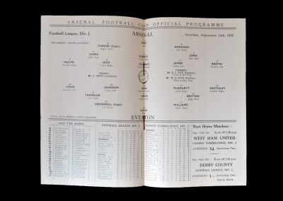 Arsenal v Everton 24.09.1932