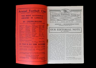 Arsenal v Huddersfield 07.04.1934