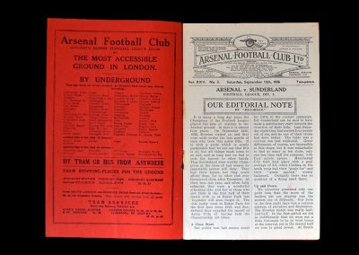 Arsenal v Sunderland 12.09.1936