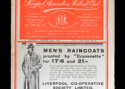 Liverpool v Arsenal 31.10.1936