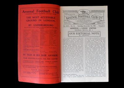 Arsenal v Leeds 07.11.1936