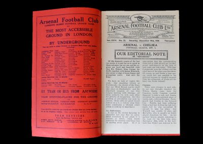 Arsenal v Chelsea 19.12.1936
