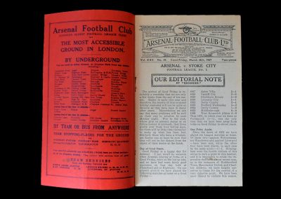 Arsenal v Stoke 26.03.1937