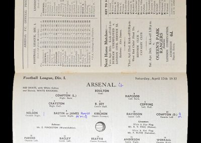 Arsenal v Portsmouth 17.04.1937