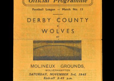 Wolves v Derby 03.11.1945