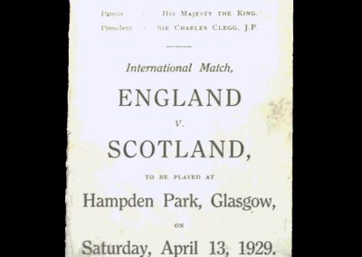 England v Scotland 13.04.1929 (Itinerary)