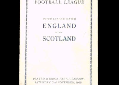 English Leagues v Scottish Leagues 02.11.1929 (Itinerary)