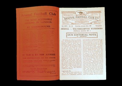 Arsenal v Wolves 23.01.1937
