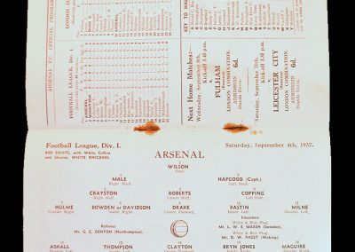 Arsenal v Wolves 04.09.1937