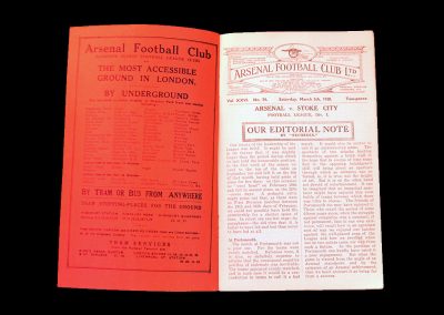 Arsenal v Stoke 05.03.1938