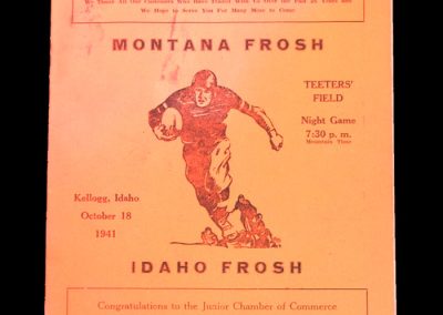 Montana v Idaho 18.10.1941 (American "freshman" game) [ION Tojo becomes Japanese PM)