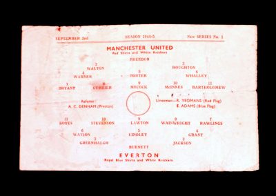 Man Utd v Everton 02.09.1944