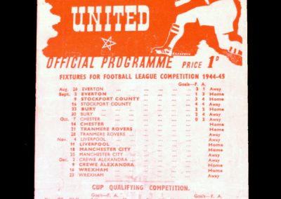Man Utd v Chester 14.10.1944