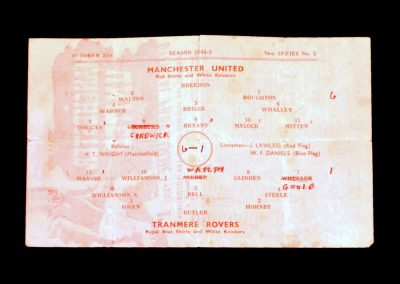 Man Utd v Tranmere 21.10.1944