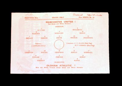 Man Utd v Oldham 25.12.1944 (abandoned)