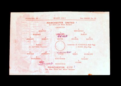 Man Utd v Man City 03.02.1945