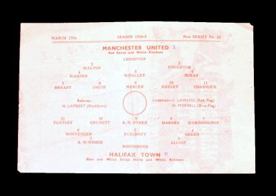 Man Utd v Halifax 17.03.1945
