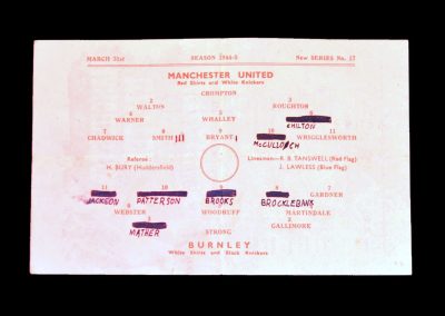 Man Utd v Burnley 31.03.1945