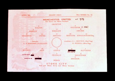 Man Utd v Stoke 07.04.1945