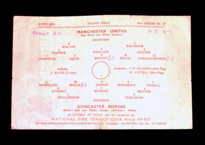 Man Utd v Doncaster 28.04.1945