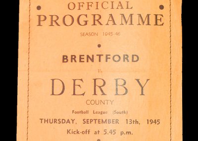 Brentford v Derby 13.09.1945
