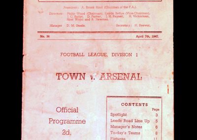 Huddersfield v Arsenal 07.04.1947