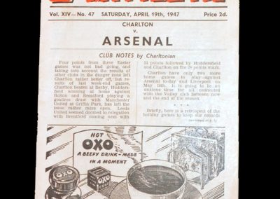Charlton v Arsenal 19.04.1947