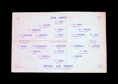 The Army v RAF 06.03.1957 (along with Charlton, Colemn and Foulkes)