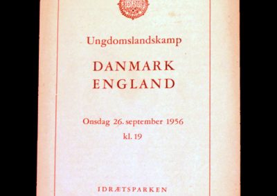 Denmark v England 26.09.1956 (under 23)