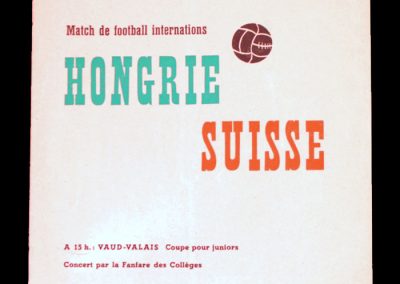 Switzerland v Hungary 17.09.1955 (5-4 result)