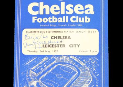 Chelsea v Leicester 02.05.1957 (Armstrong testimonial - Jimmys first in a 1st team shirt)