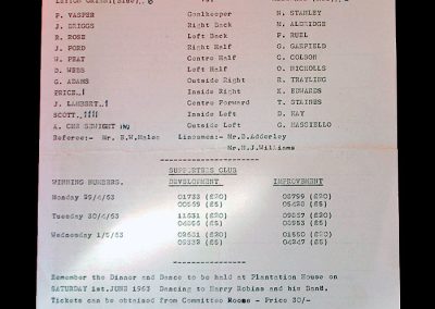 Leyton Orient Reserves v Millwall Reserves 30.04.1963