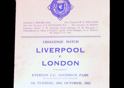 Liverpool v London 29.10.1963 (Youth Game - Joe Royle and Trevor Brooking)