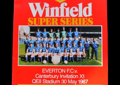 Canterbury v Everton 30.05.1987 & Auckland v Everton 01.06.1987 (DT was at both games)